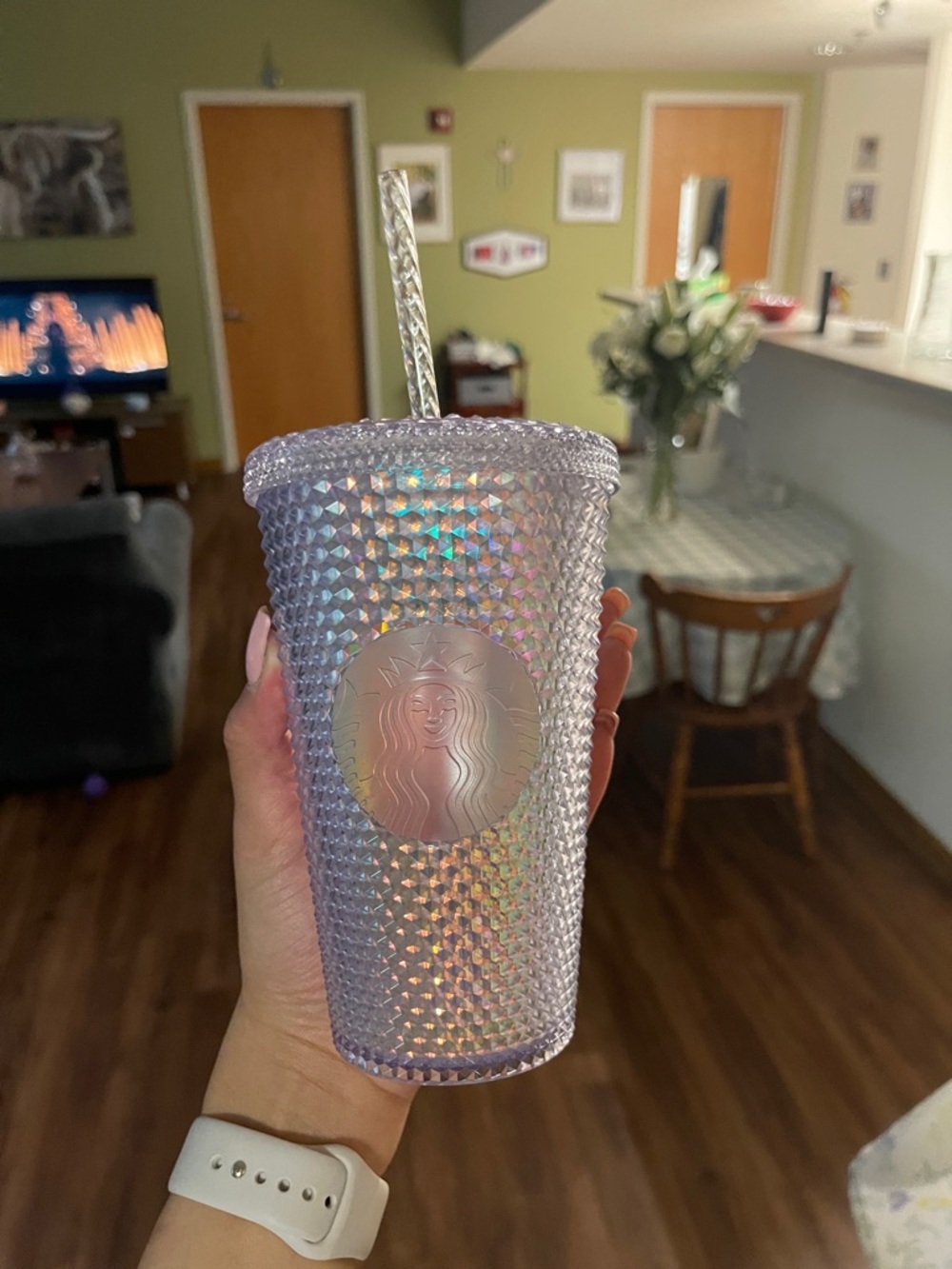 Starbucks Iridescent Studded Cold Cup with Straw